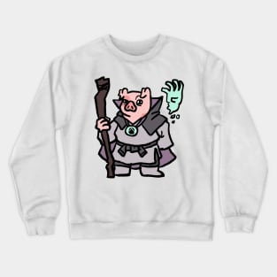 Fantasy Tabletop Piggy Wizard Cute Crewneck Sweatshirt